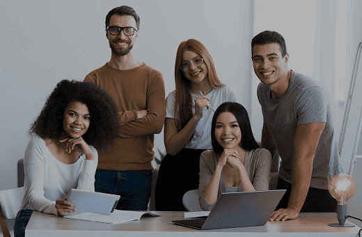 Group Positive Young People Posing Together 1